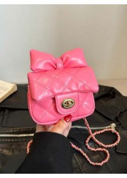 1pc Popular New Fashion Chain Diamond Embossed Shoulder Messenger Bag High Value Color Fresh Embossed Square Beautiful Fashion Shoulder Handbag Chain Small Square Bag Fashionable And Textured Fashion