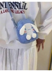 Sanrio 1pc Sanrio Character 1pc Casual Snack Cartoon Print Plush Single Shoulder Bag KT Cat Versatile Crossbody Bag For Women