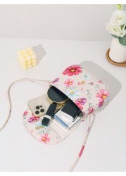 Mini Print Butterfly Decor Metal Accent Shell Crossbody Bag