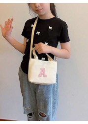 1Pc New Mini Casual Versatile And Diy 26 Letter Crossbody Bag For Back To School Season Suitable For Elementary School Junior High School High School And College Students Suitable For Daily Use When G