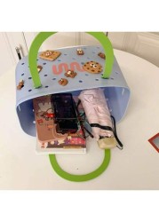 1pc New Fashion Silicone Perforated Tote Bag Casual Shopping Basket Handbag