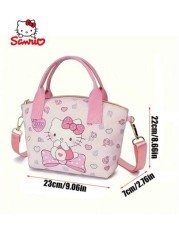 Sanrio 1pc Hello Kitty Sanrio Multipurpose Tote Cute Anime Shoulder Bag Cinnamoroll Tote Kids Tote Teen Tote For Christmas Gifts