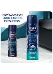 NIVEA MEN Deodorant Spray for Men Fresh Ocean Aqua Scent 150ml
