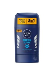 NIVEA MEN Antiperspirant for Men Fresh Active Stick 50ml Pack of 2