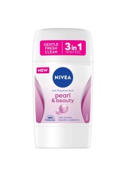NIVEA Antiperspirant for Women Pearl &amp; Beauty Pearl Extracts Stick 50ml Pack of 2