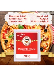 البقرات الثلاث قطعة جبنة موزاريلا، 200 غرام
