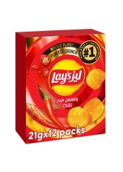 Lays Chili Potato Chips 21g Pack of 12
