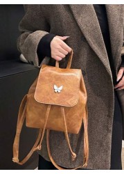 1pc Butterfly Pattern Minimalist Backpack For Large Capacity Travel Shoulder Bag