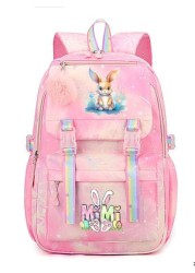 Cute Rabbit Print Lightweight Backpack With Adjustable Straps Multiple Pockets Organizer Compartments Fashionable School Bag For Rewards And Incentives Campus Backpack