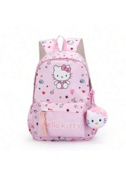 Sanrio 1pc Backpack Kawaii Stylish School Bag Girl s Colorblock Rucksack Large Capacity Foldable Outdoors Daypack