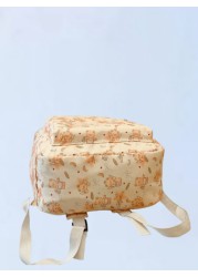 Classic Bear Pattern Backpack All Match Fashion Casual Versatile High Capacity Portable Travel Bag Suitable For Any Occasion