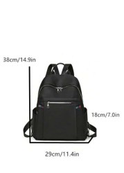 Girls Oxford Cloth Casual Backpack Large Capacity Travel Bag Schoolbag