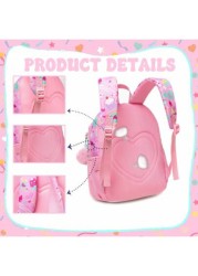 1pc Cute 13 Inch Animal Backpack Kindergarten Outdoor Sports Little Girl With Small Pendant