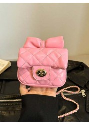 1pc Popular New Fashion Chain Diamond Embossed Shoulder Messenger Bag High Value Color Fresh Embossed Square Beautiful Fashion Shoulder Handbag Chain Small Square Bag Fashionable And Textured Fashion