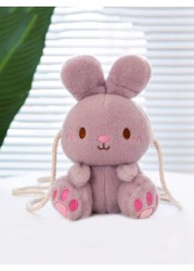 Cute Plush Rabbit Shoulder Bag Crossbody Bag Travel Bag