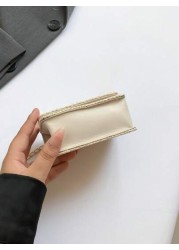 Stylish Woven Fashion Minimalist Small Square Shoulder Crossbody Bag For Girls Casual