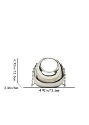 1pc Simple Handbag Acrylic Crescent Bag New Bright Chain Bag One Shoulder Handbag Fashionable Multifunctional One Shoulder Crossbody Evening Bag Suitable For Teenagers To Travel Daily Matching Suitabl