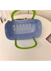 1pc New Fashion Silicone Perforated Tote Bag Casual Shopping Basket Handbag
