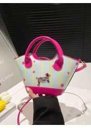1pc Handbag Pu Open Design New Summer Style Cute Style Can Be Carried Cross Body Sufficient Capacity Versatile Comfortable Touch Highlight Personalized Can Hold Sun Umbrellas Wallets And Other Daily N