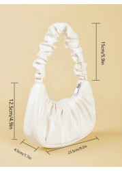 1pc Fashionable Minimalist Style Elegant Lightweight Folded Handbag For Teenage Girls