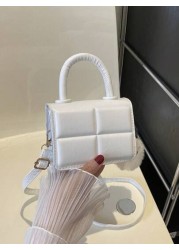 1pc High Grade Small Bag Girls Bag Versatile Chain Messenger Bag Popular Retro Mini Handbag Plaid Small Square Bag New Fashion Niche Design Messenger Bag Girls Bag Popular Versatile Messenger Bag Is V