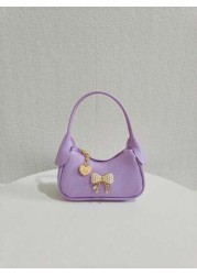 Children Pearl Bow Decoration Handbag Girls Fashion High End Gift Shoulder Bag Princess Mini Wallet Purse