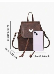 1pc Butterfly Pattern Minimalist Backpack For Large Capacity Travel Shoulder Bag