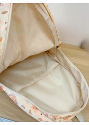 Classic Bear Pattern Backpack All Match Fashion Casual Versatile High Capacity Portable Travel Bag Suitable For Any Occasion