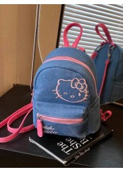 Sanrio 2025 New Niche Design Sense Of Shoulder Bag Kitty Cat Embroidery Girl Heart Cute Shoulder Bag Fashionable And Versatile Large Capacity Summer Niche Sweet Sister Senior Sense Of Bag