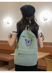 1pc Back To School Backpack Fresh And Sweet Butterfly Pattern Backpack Lightweight And Large Capacity Backpack Suitable For Daily Schooling Very Suitable For Campus Class Photoshoot Birthday Gift For