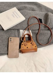 New Mini Top Handle Shell Bag Bear Shoulder Bag Fashion Versatile Clutch Purse Accessory Bag Lipstick Bag Coin Purse Small Mini Bag