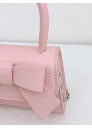 1pc Fashion Girl s Mini Handbag Butterfly Decor Shoulder Bag With Snap Closure Suitable For Outings Parties Shopping Cute As Cosmetic Bag