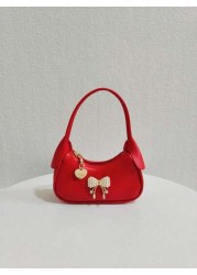 Children Pearl Bow Decoration Handbag Girls Fashion High End Gift Shoulder Bag Princess Mini Wallet Purse