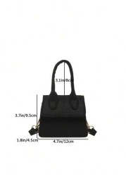 1pc Magnetic Opening And Closing Spring New Korean Cute Mini Bag Crossbody Versatile Casual Handbag Solid Color Versatile Stylish Shoulder Bag Lipstick Bag Coin Bag Suitable For All Occasions Girls Cr
