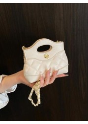 New Quilted Mini Handbag Contrast Color Small Crossbody Bag Lipstick Clutch Evening Mini Bag