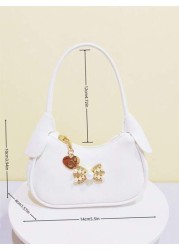 Rhinestone Pearl Bow Decor Girls Handbag New Autumn Winter Fashion Kid s Mini Bag Princess Style Coin Purse Cute Tote Bag Christmas Gift Birthday Present Candy Bag Lipstick Case Accessory Pouch Snack