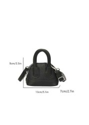 1pc Litchi Pattern Small Shell Children s Candy Color Mini Crossbody Lipstick Bag Crossbody Coin Purse Comfortable Fabric Light And Compact The Internal Space Is Very Open Suitable For Daily Use When