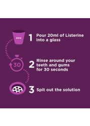 Listerine Total Care Teeth Protect 6 Benefit Fluoride Milder Taste Mouthwash 250ml