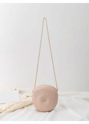 Children s Woven Straw Crossbody Bag For Beach