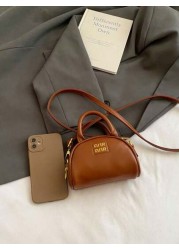 New Mini Tote Bag With Print Solid Color Ultrasmall Crossbody Bag Mini Evening Clutch Makeup Bag Key Bag Handbag