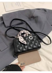 New Mini Handbag With Embroidered Scarf Lipstick Holder Fashion Crossbody Bag